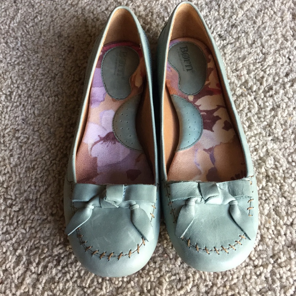 Mint Green Born Leather Loafer